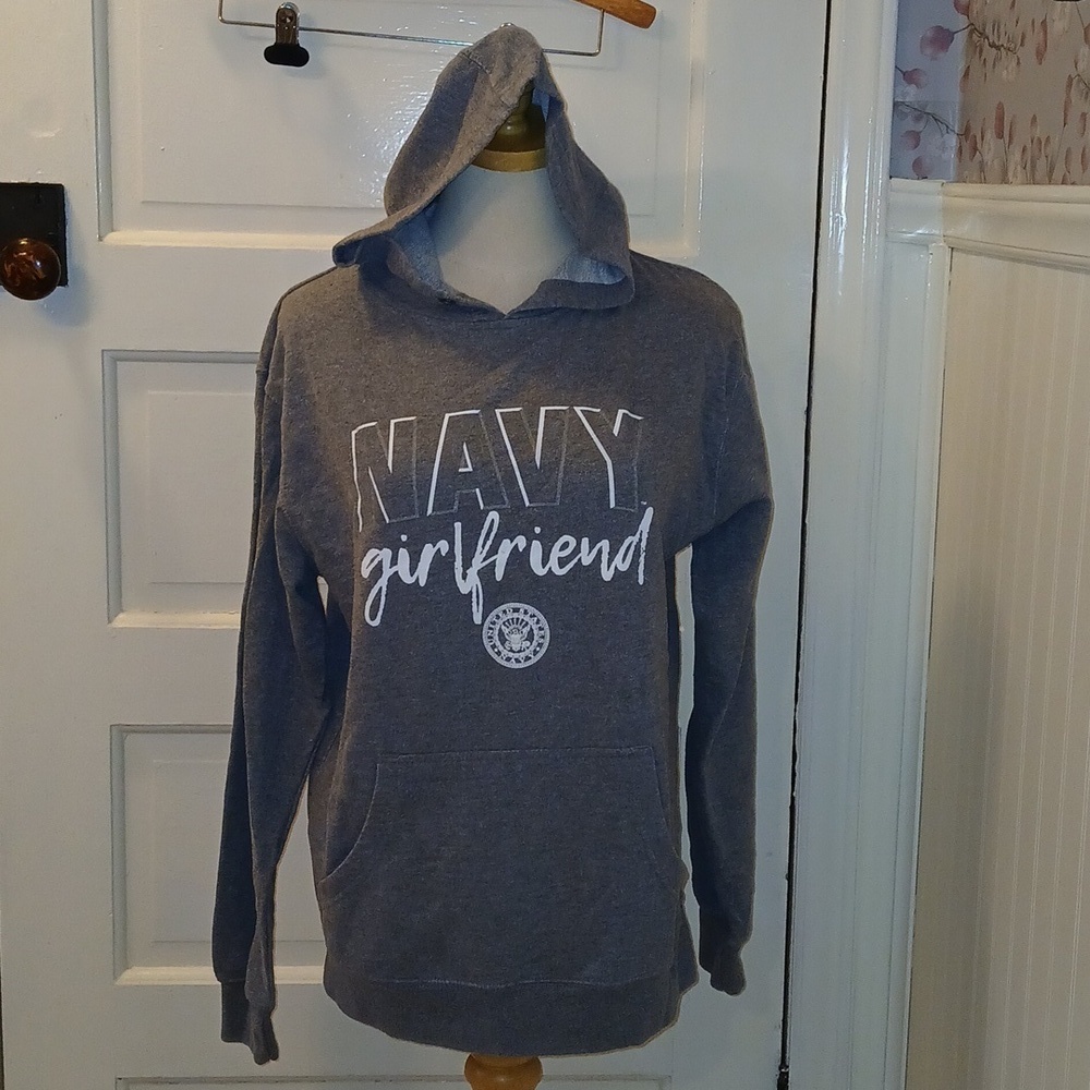 Soffe Gray 'Navy Girlfriend' Hoodie